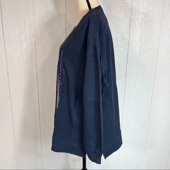 NEW Wildfox Social Navy Blue Statement Sweatshirt XXL - Picture 6 of 12